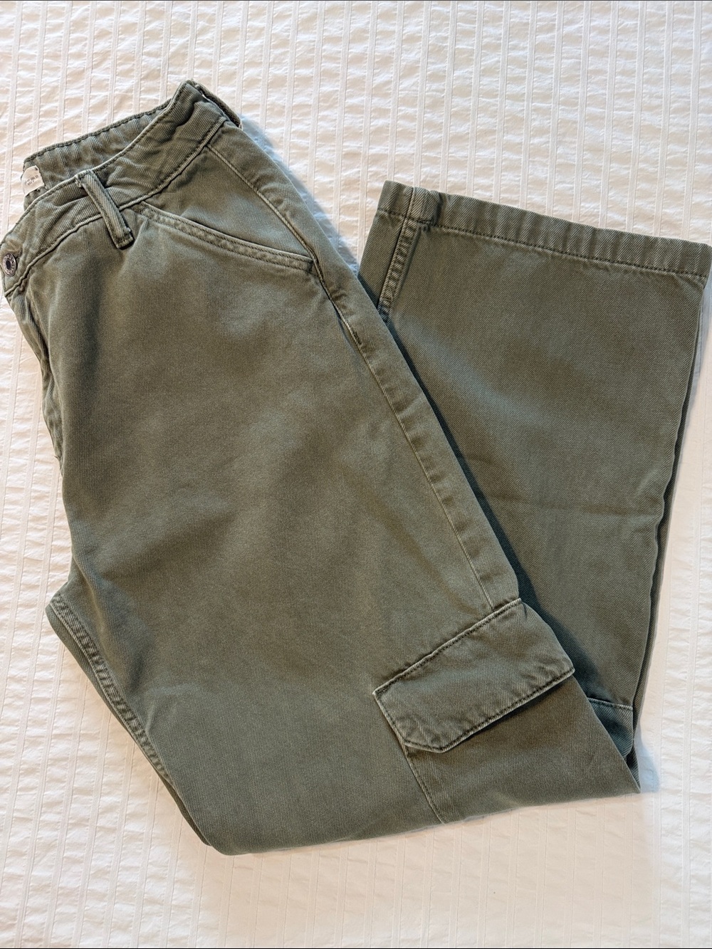 MANGO Olive Green Cargo Pants